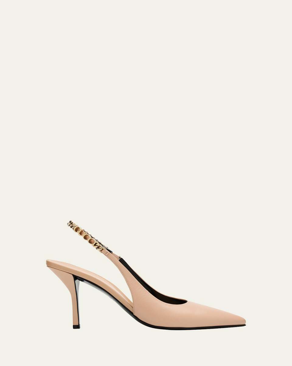 Signoria Slingback Leather Pumps